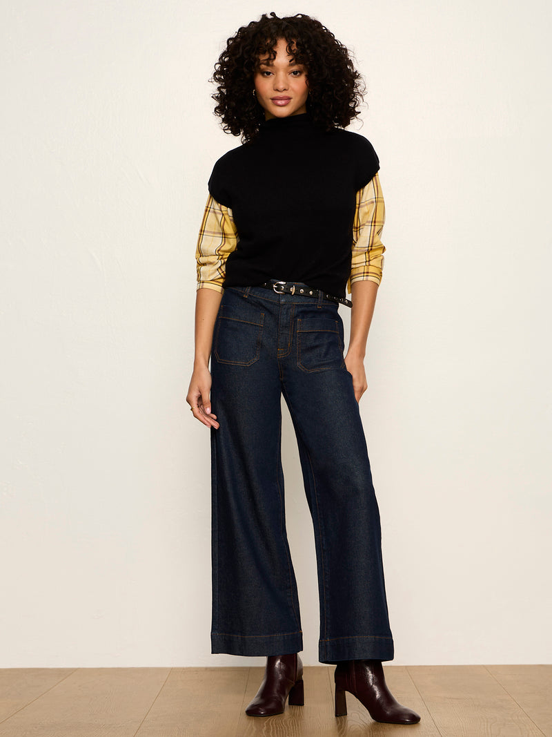 Mock Neck Sweater Shell Black alt 6