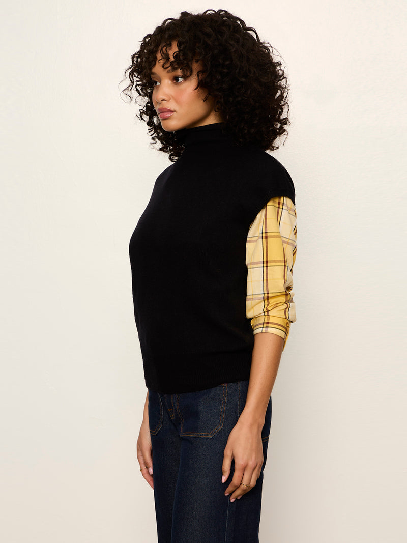 Mock Neck Sweater Shell Black alt 2