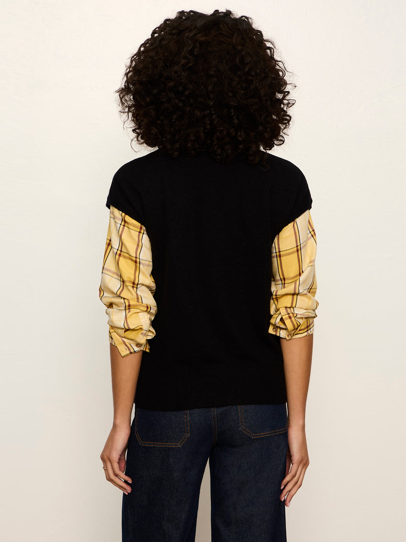 Mock Neck Sweater Shell Black alt 3