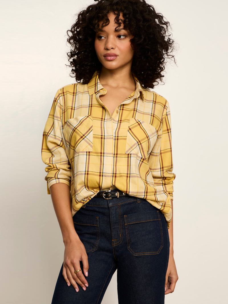 The City Plaid Shirt Goldie Plaid