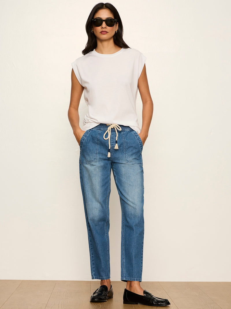 Stella Soft Barrel Jean Railroad Stripe alt 5