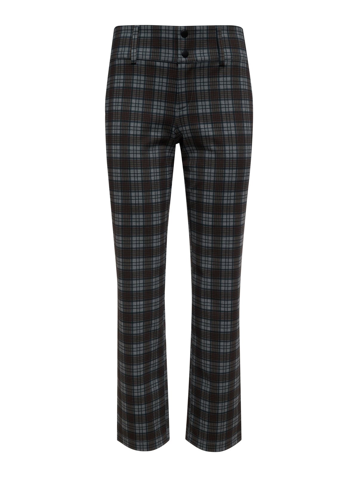 90's Straight Legging Burnt Olive Plaid - Sanctuary Clothing