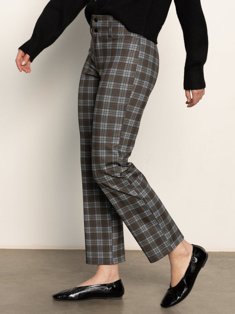 90's Straight Legging Burnt Olive Plaid alt 1