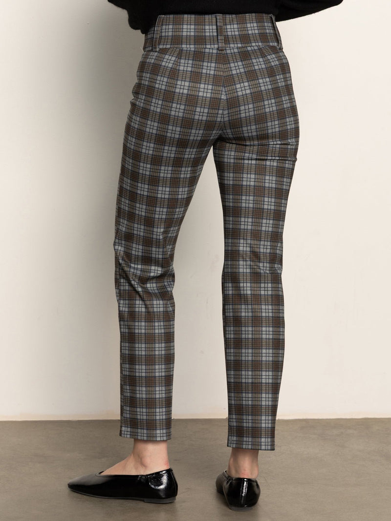 90's Straight Legging Burnt Olive Plaid alt 2