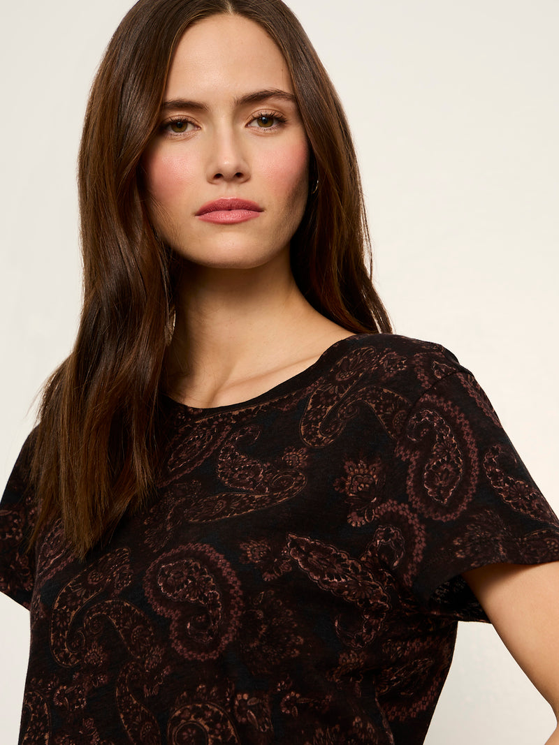 The Perfect Tee Cocoa Paisley alt 4