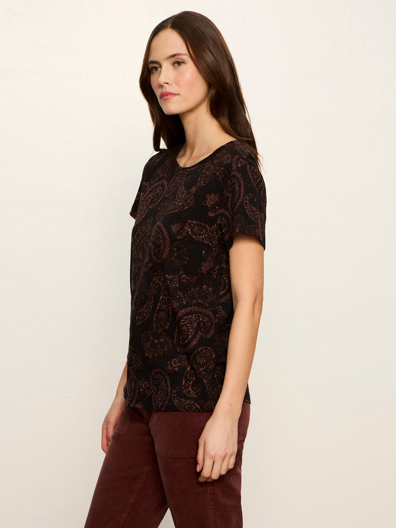 The Perfect Tee Cocoa Paisley alt 2
