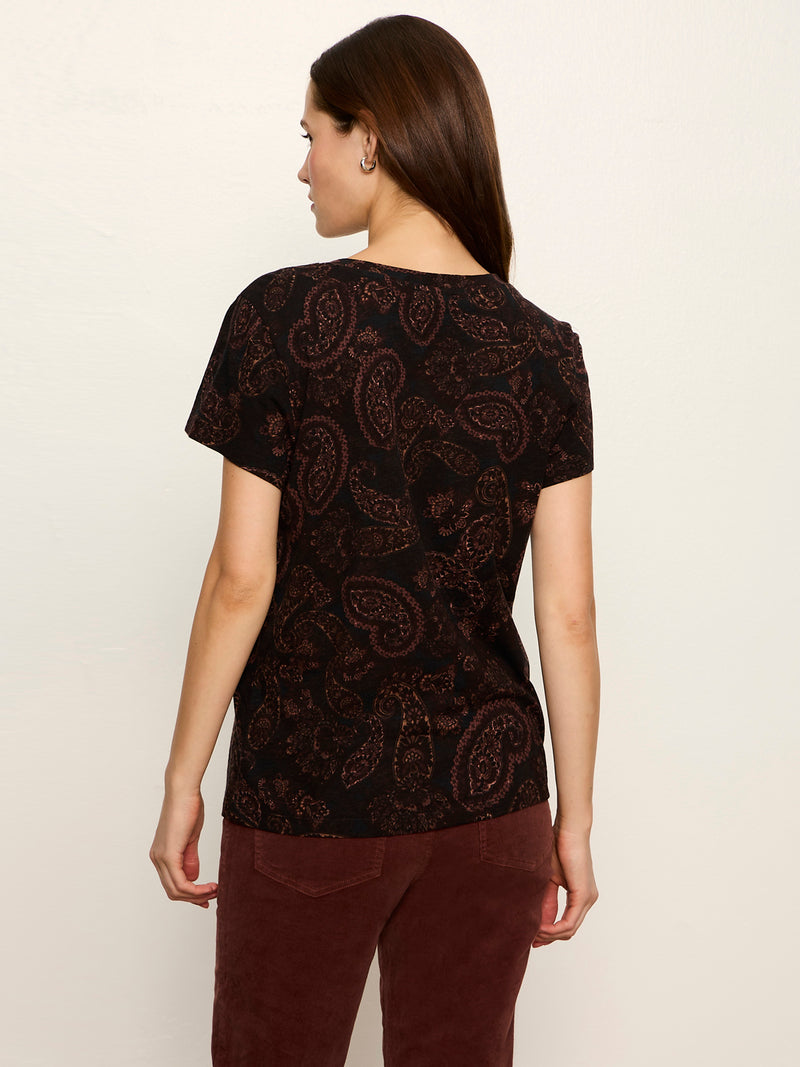 The Perfect Tee Cocoa Paisley alt 3