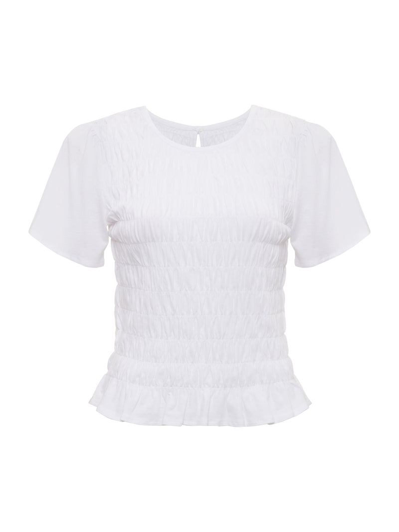 Better Together Smocked Top White alt 5