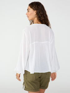 Wide Sleeve Blouse White