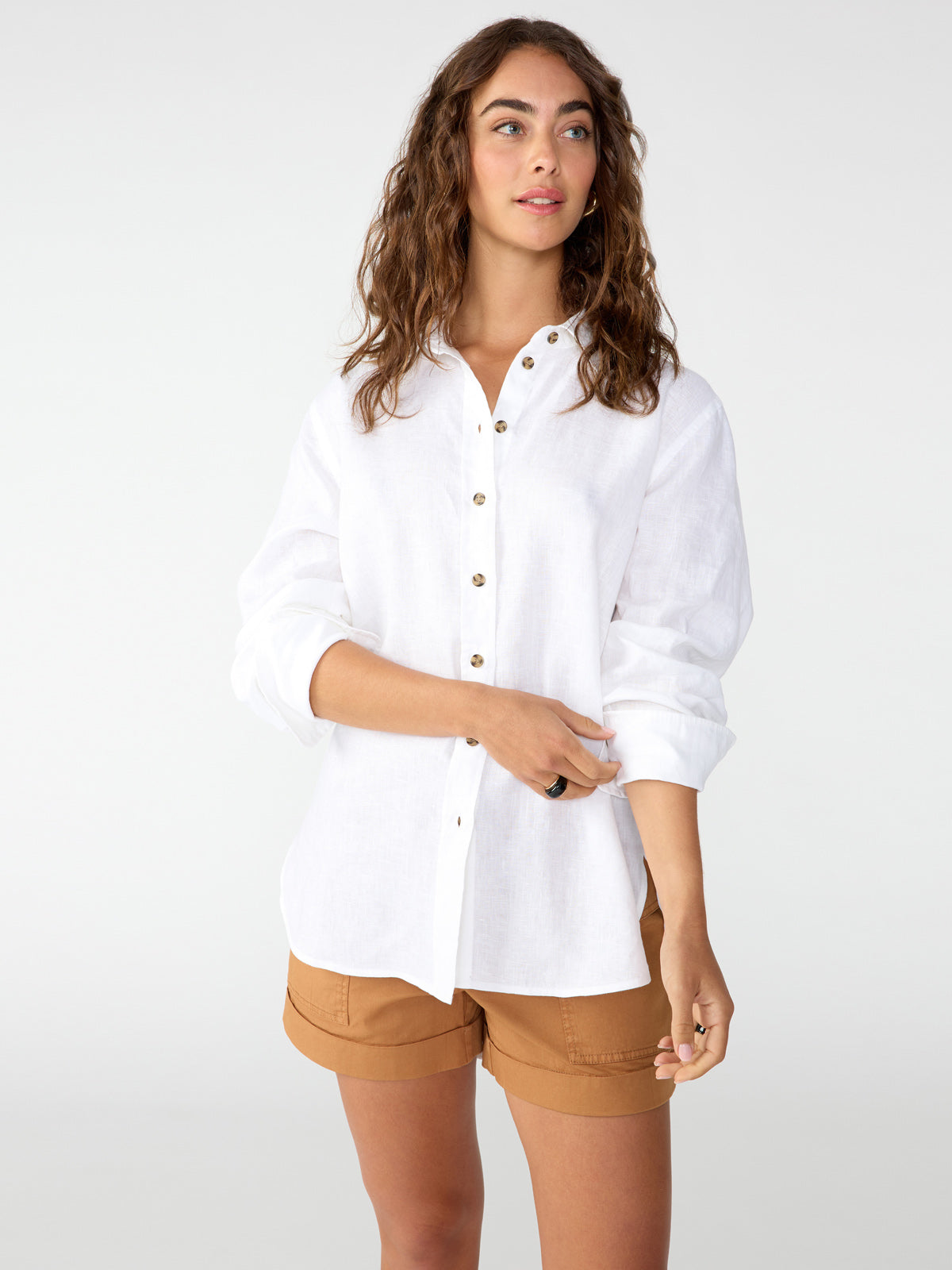 Relaxed Linen Shirt White