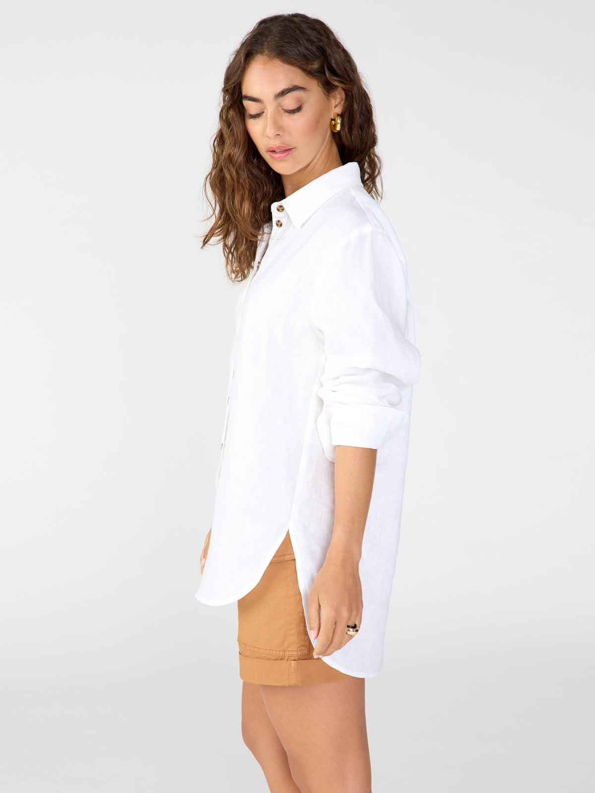 Relaxed Linen Shirt White
