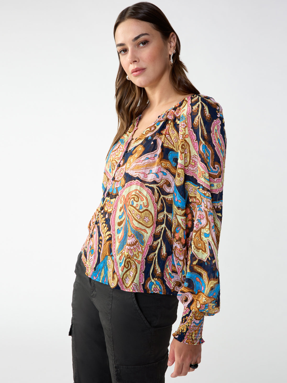 Relaxed Button Blouse Tapestry