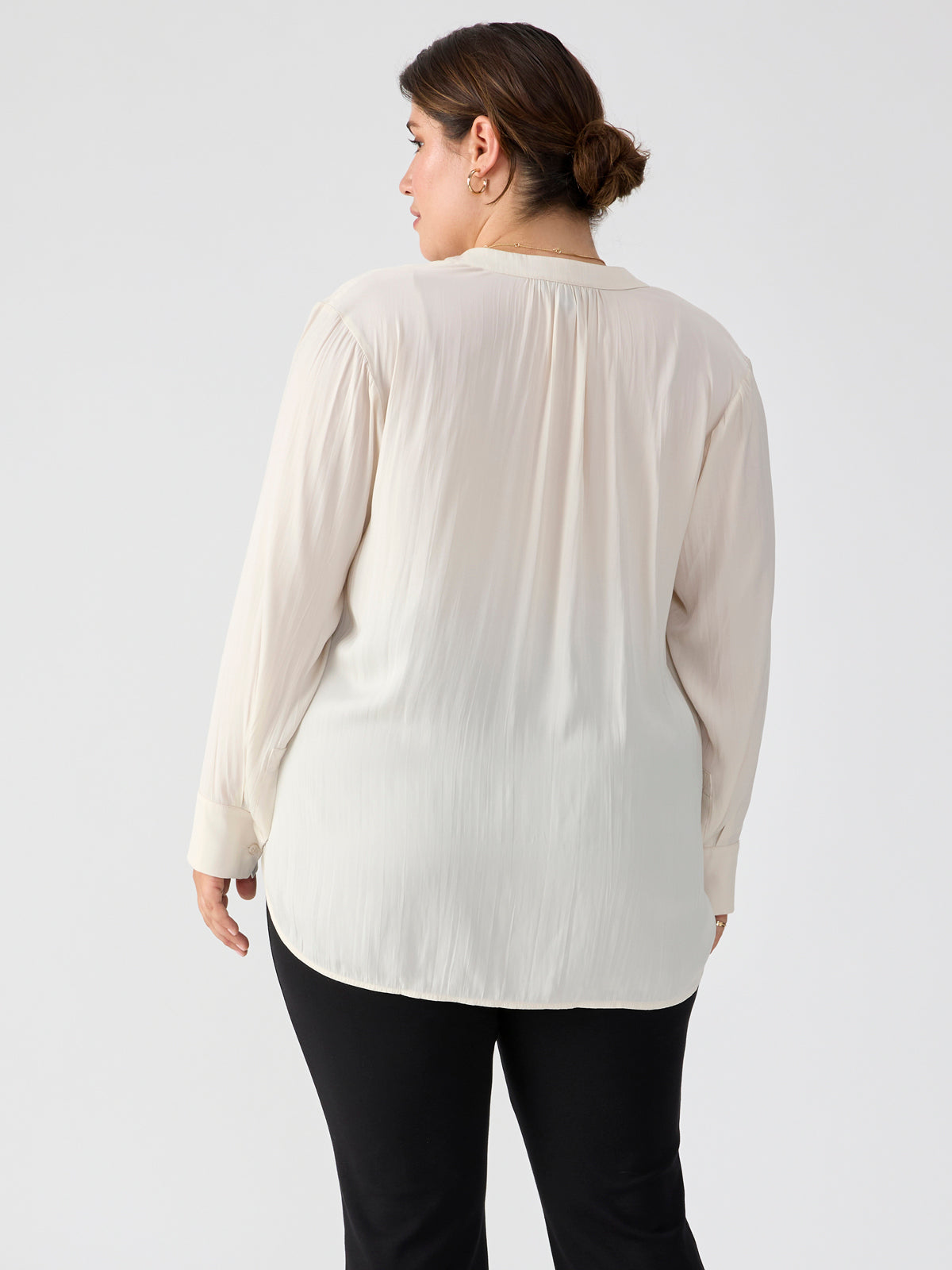 Lizzie Sateen Tunic Top Cappuccino Inclusive Collection