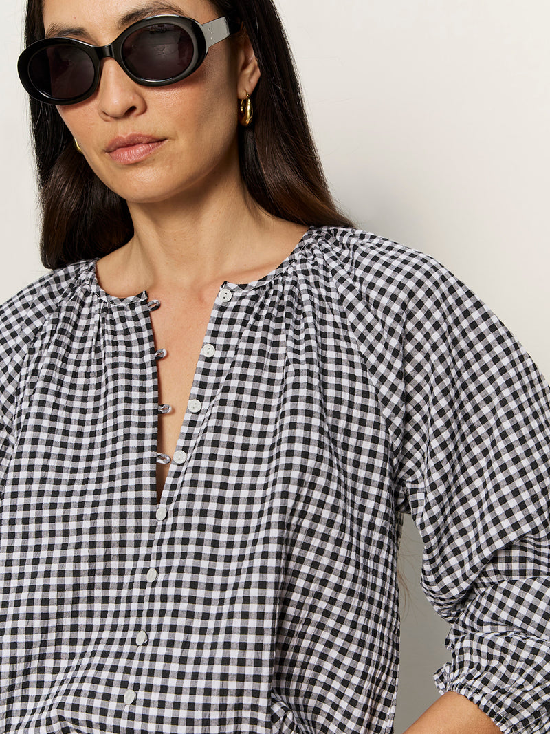 Perfect Gingham Button Blouse Picnic alt 3