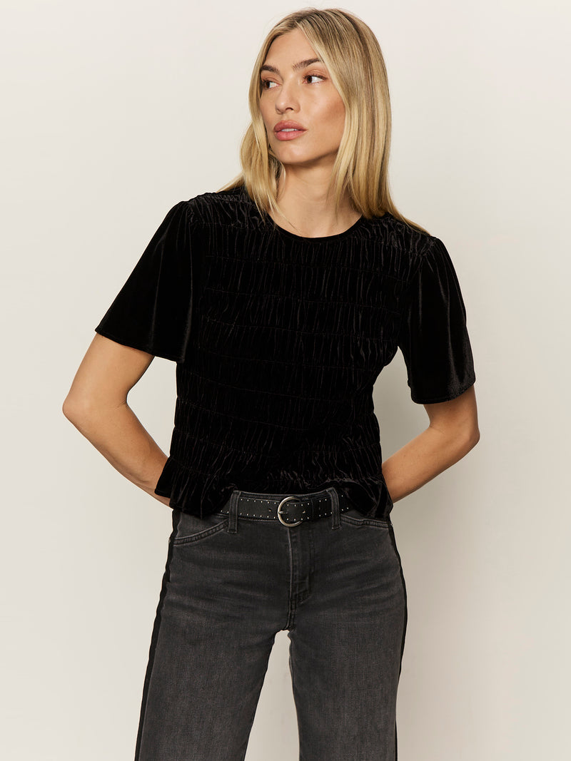 We Belong Together Velvet Top Black