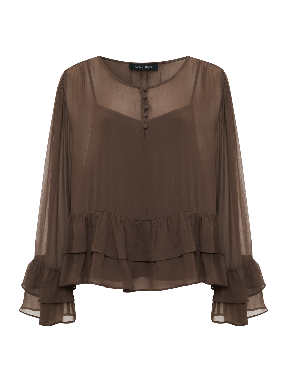 There She Goes Blouse Morel