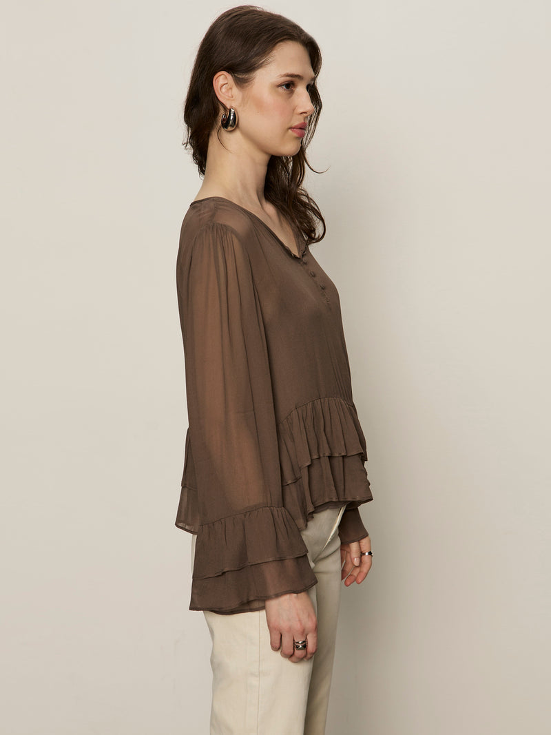 There She Goes Blouse Morel alt 2
