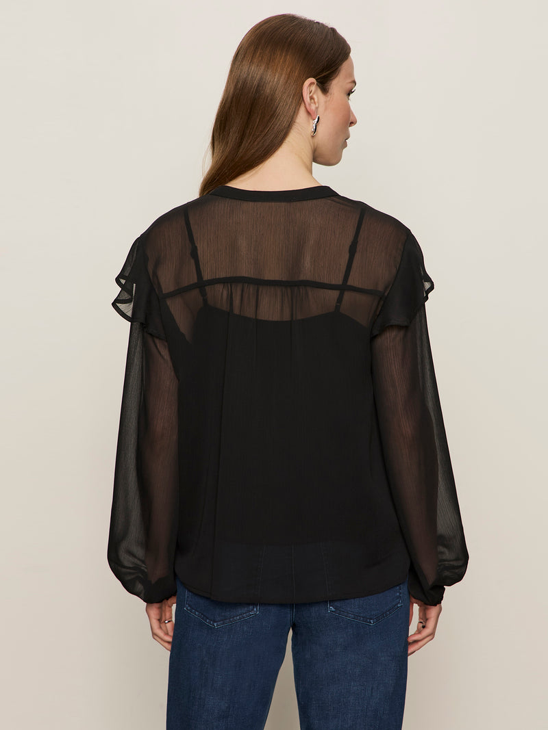 Nostalgia Embroidered Blouse Black alt 3