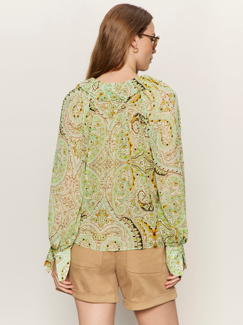 Sheer Elegance Volume Blouse Verde Boheme alt 1