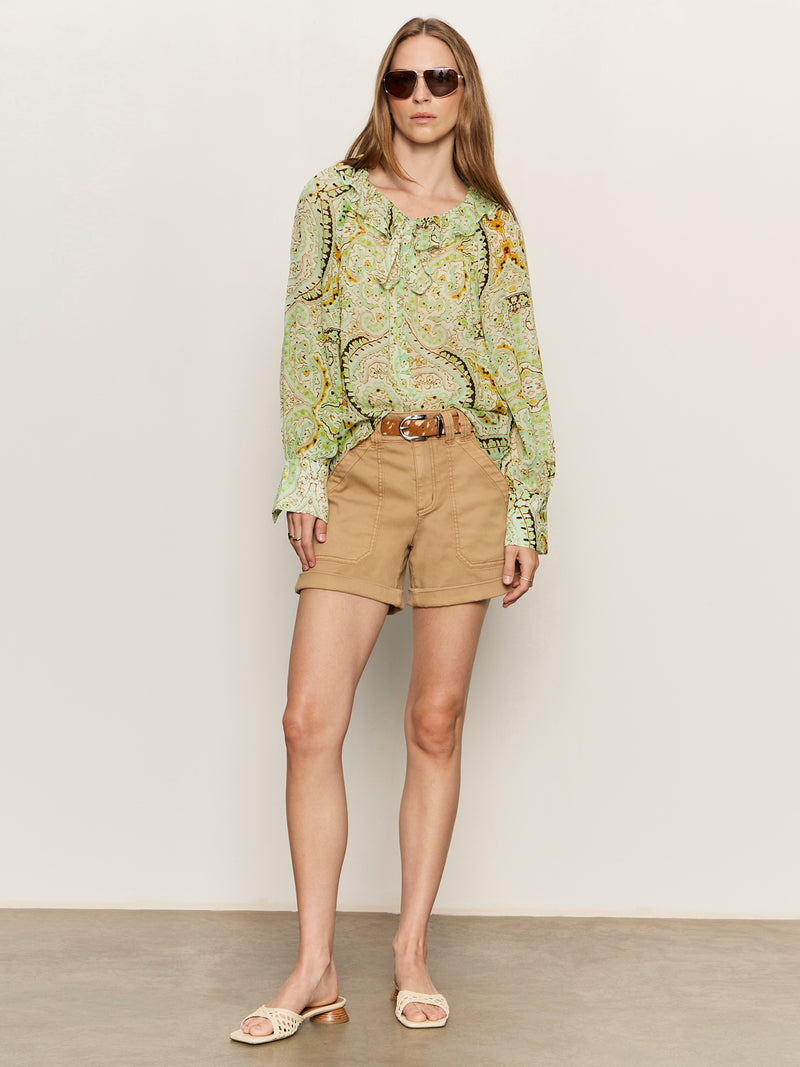 Sheer Elegance Volume Blouse Verde Boheme alt 4