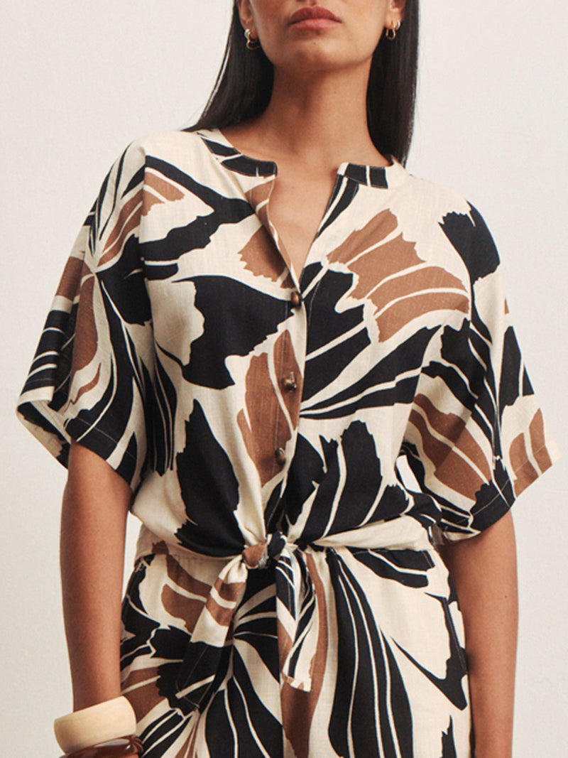 Good Time Tie Shirt Lotus Petite Sizing