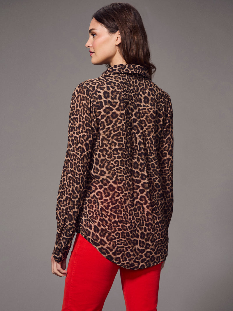 Front Row Scarf Blouse Champagne Spots alt 3