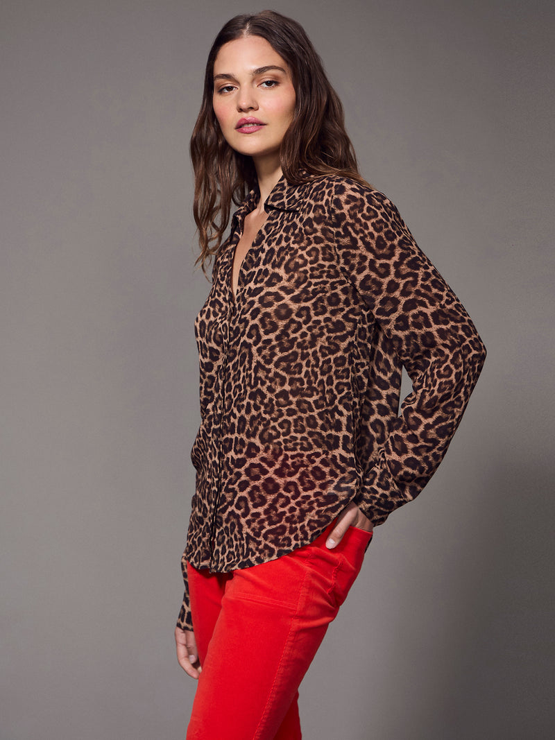Front Row Scarf Blouse Champagne Spots alt 2