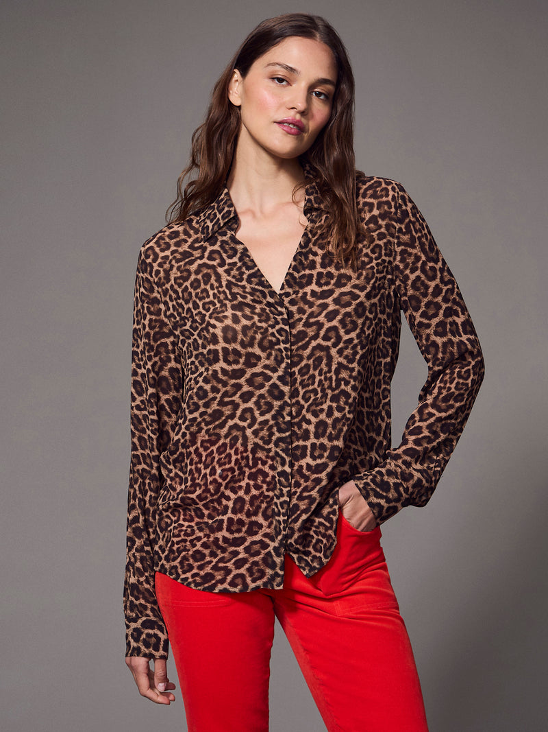 Front Row Scarf Blouse Champagne Spots alt 1