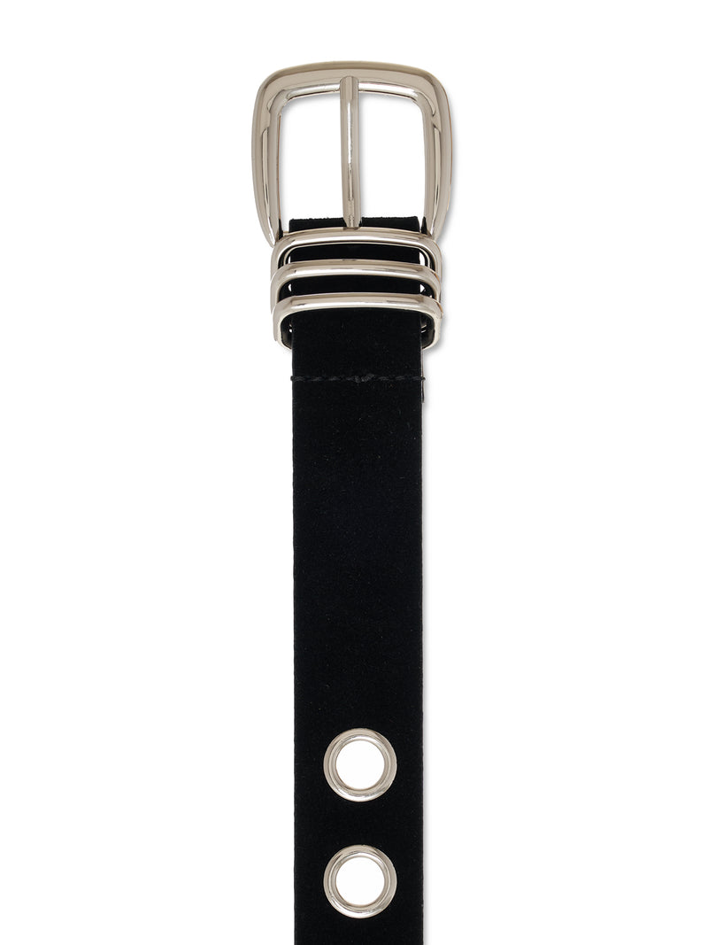 Suede Link Belt Black alt 1