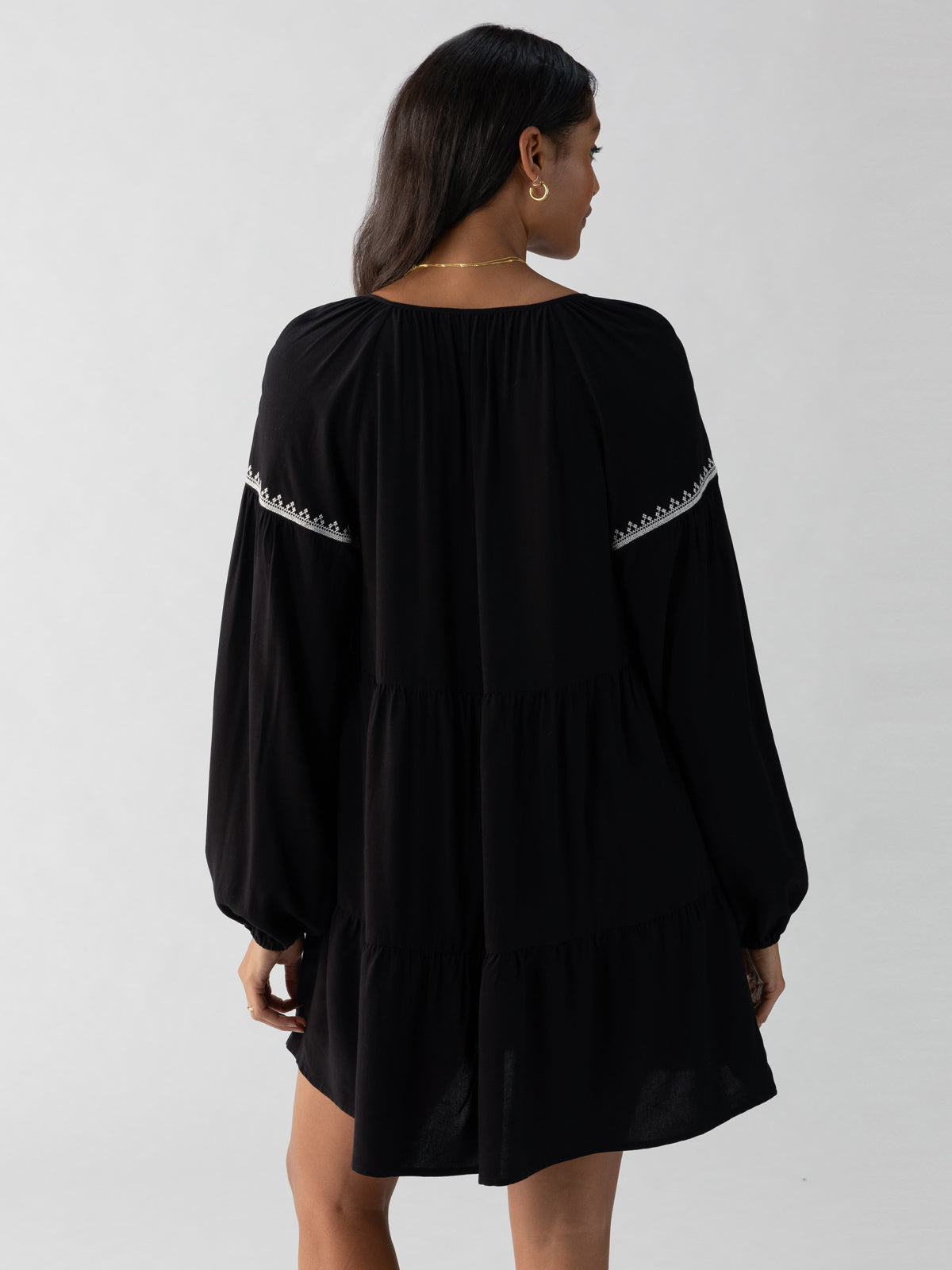 Embroidered Dress Black