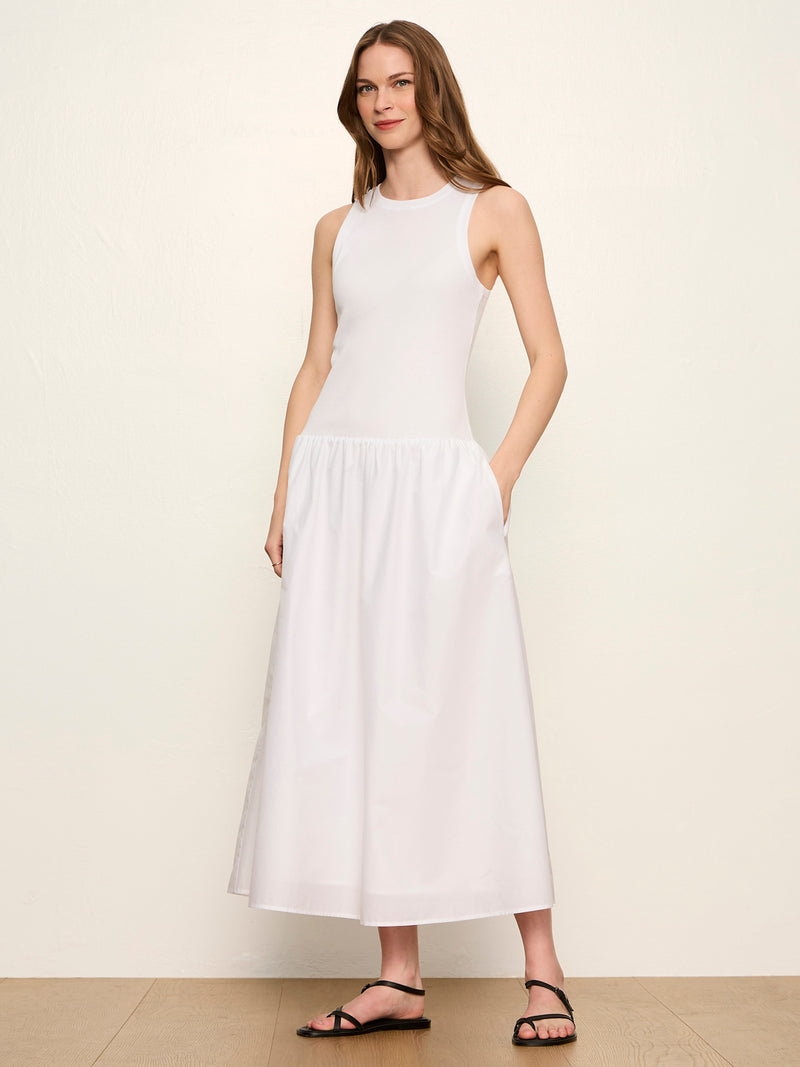 Take Me Away Midi Dress White