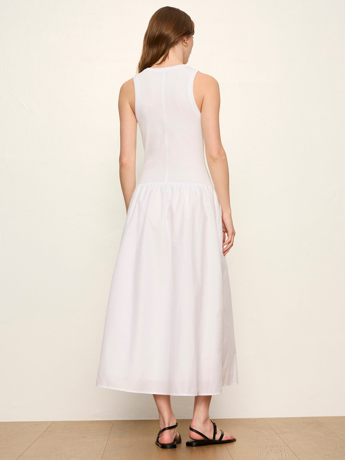 white fitted midi dress Sanctuary Women's Take Me Away Midi DRESS, White, XL, Cotton