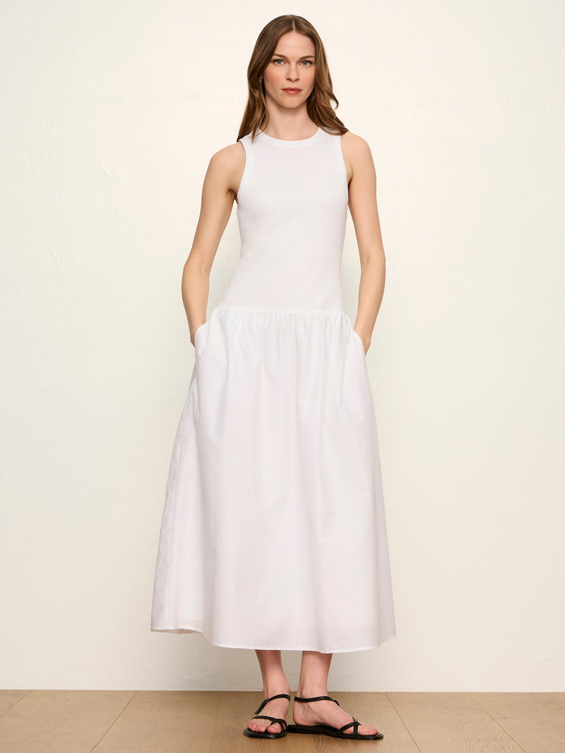 Take Me Away Midi Dress White alt 3