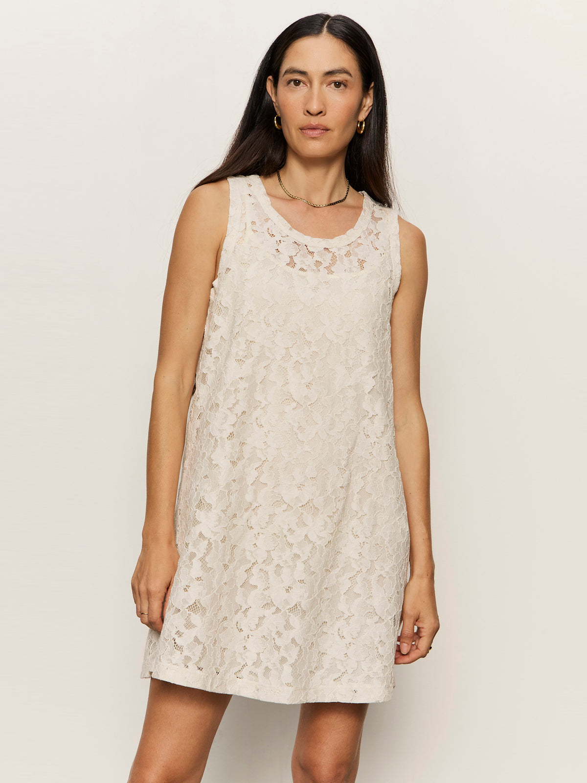 Women's Sunday Best Lace Tank Dress Collagen, Size Medium, 100% Cotton | Sanctuary Women's Sunday Best Lace Tank Dress Collagen, Size Medium, 100% Cotton | Sanctuary