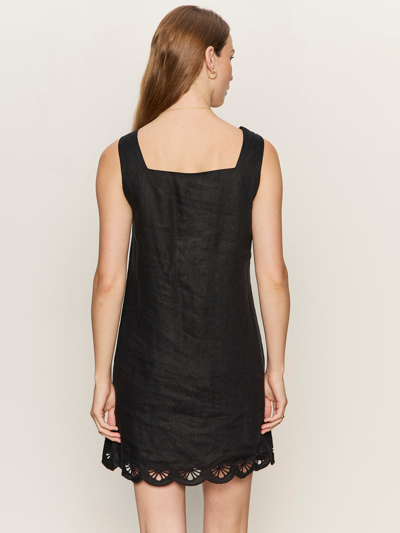 Almost There Linen Dress Black alt 1
