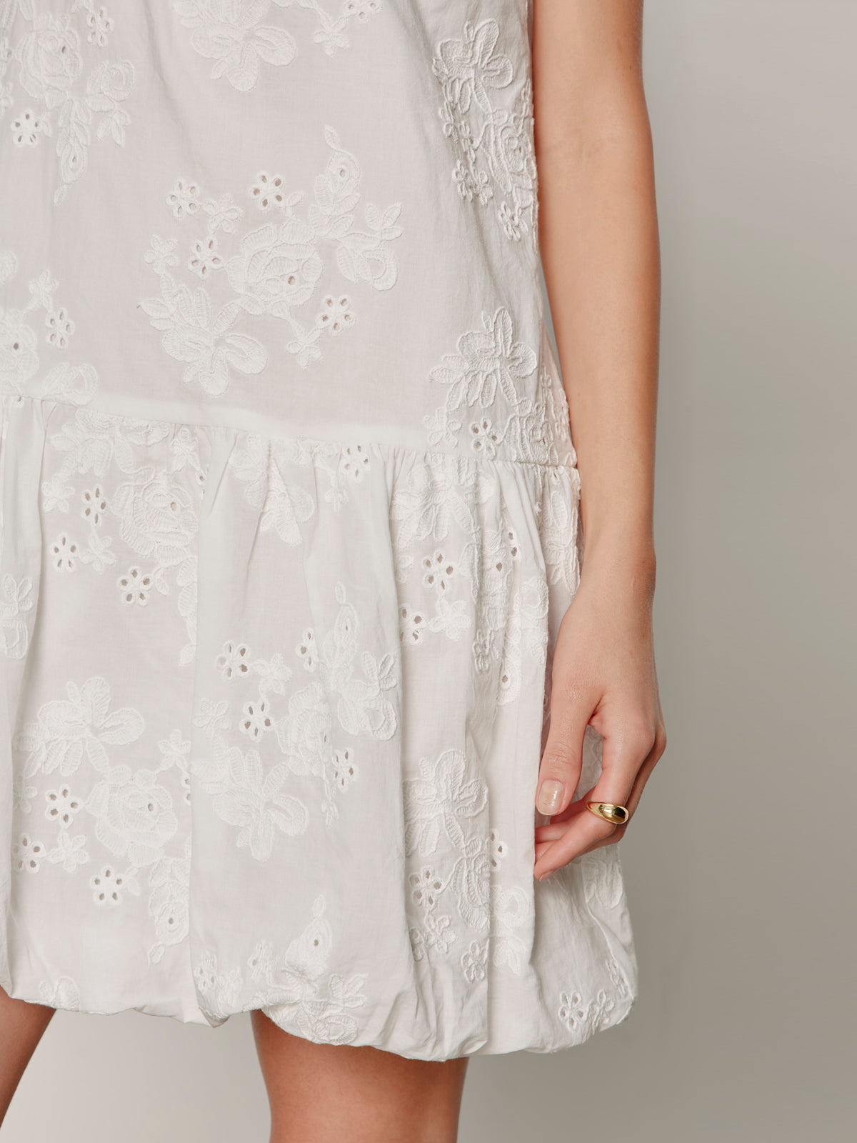 Sanctuary Women's Garden Eyelet Bubble Dress, Size Large, White Sanctuary Women's Garden Eyelet Bubble Dress, Size Large, White