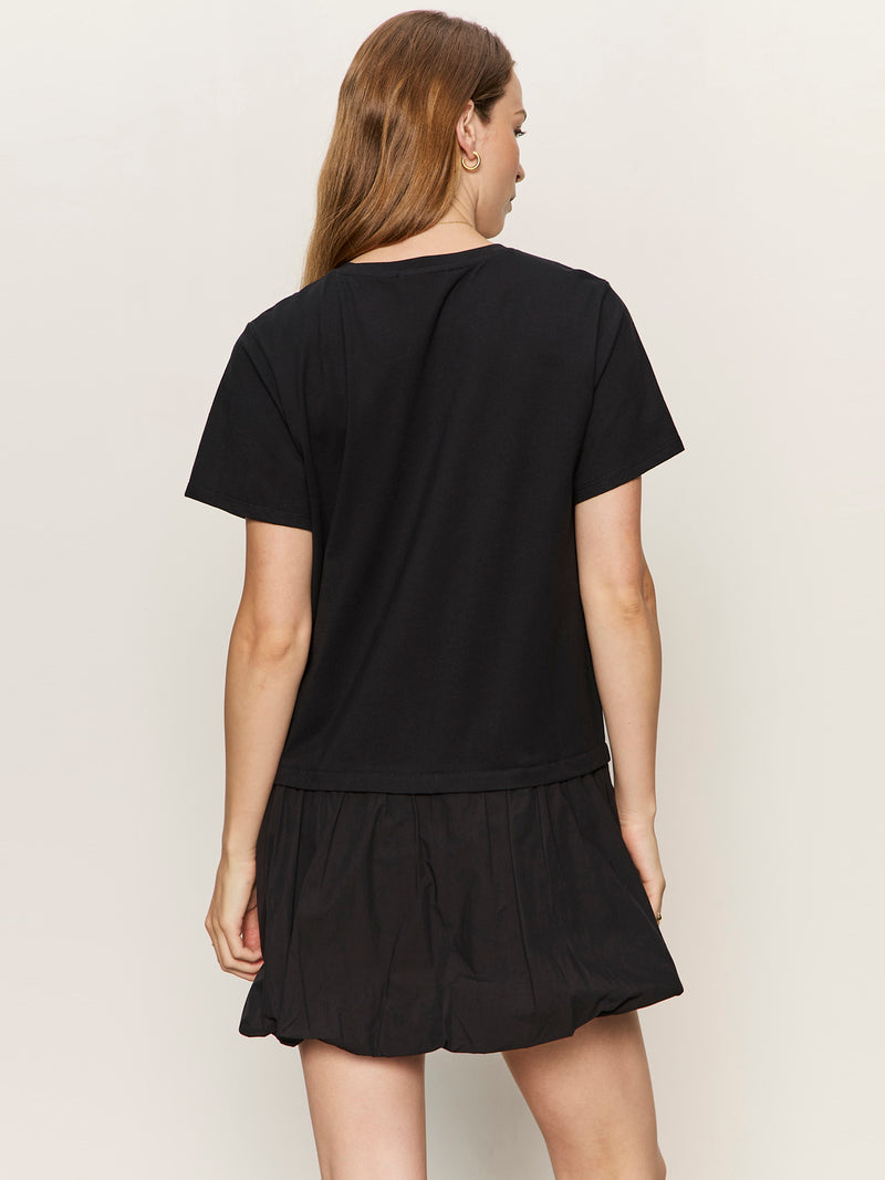 For Keeps Bubble T-shirt Dress Black alt 1