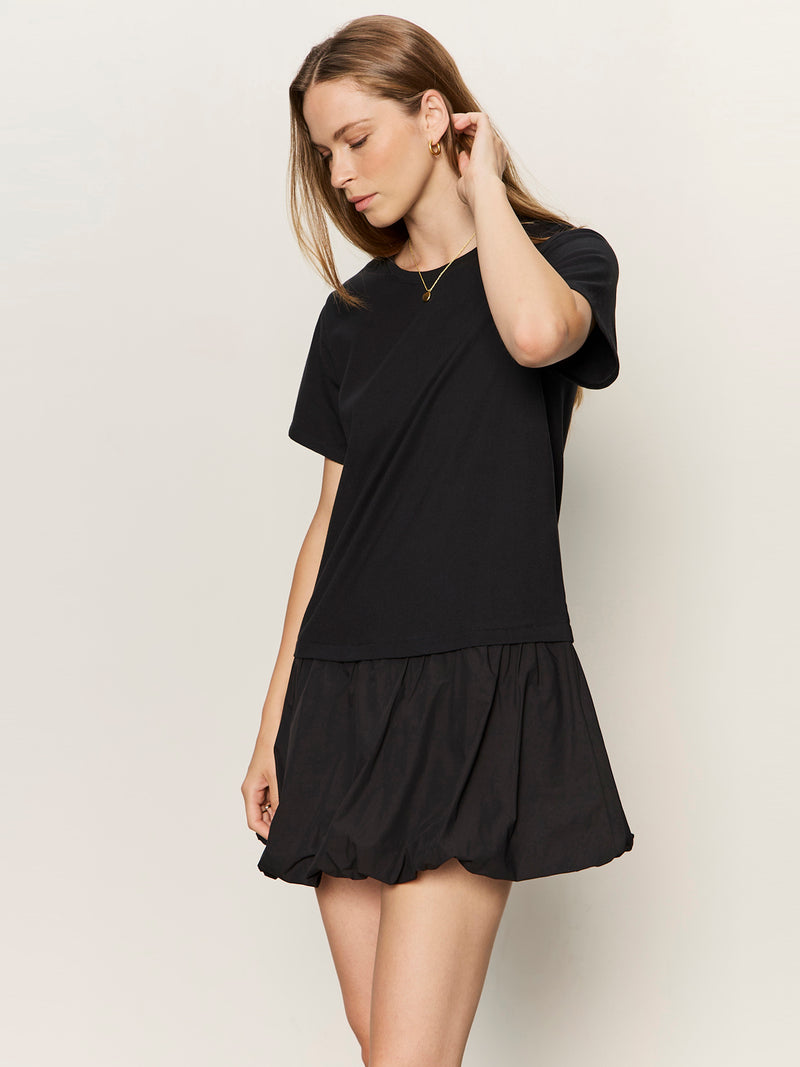 For Keeps Bubble T-shirt Dress Black alt 2