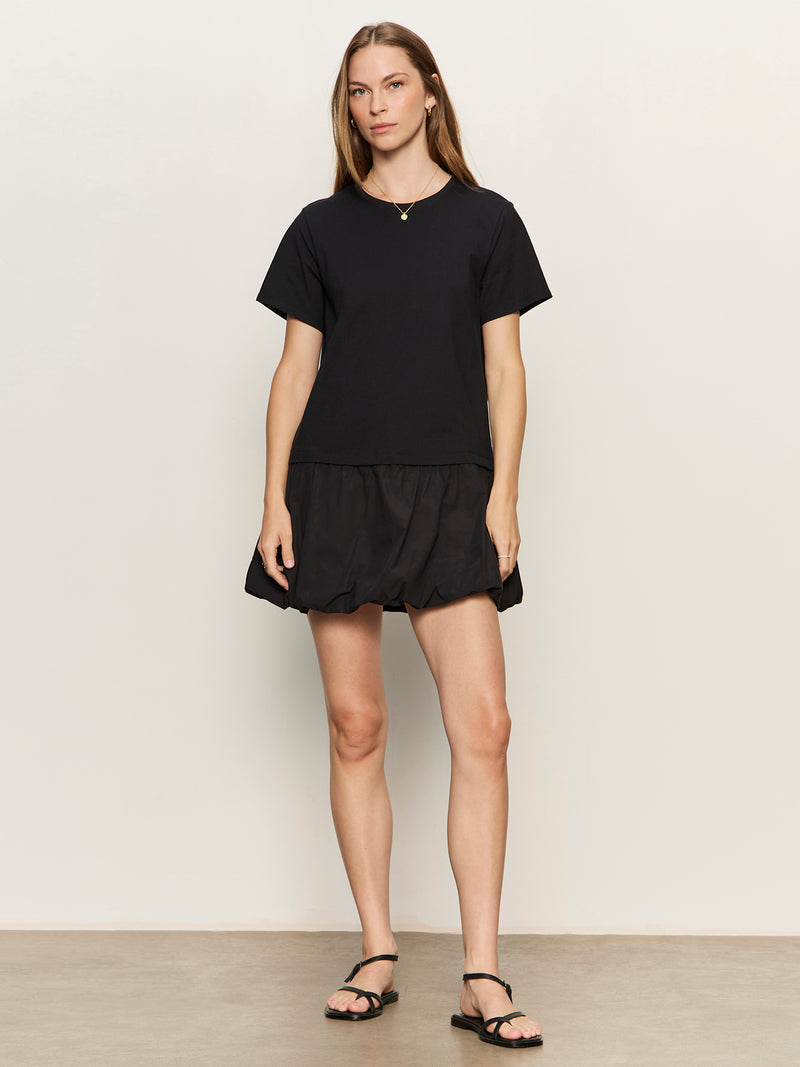 For Keeps Bubble T-shirt Dress Black alt 4