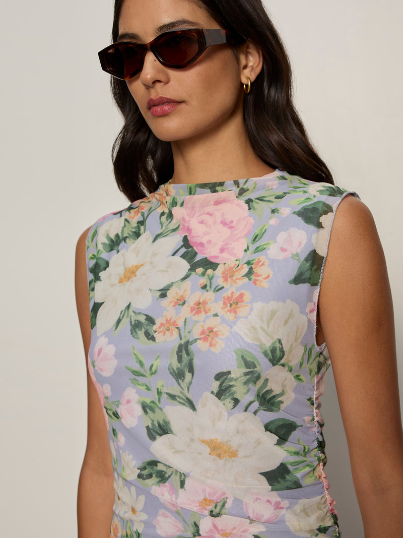 New Day Mesh Midi Dress Spring Floral alt 4