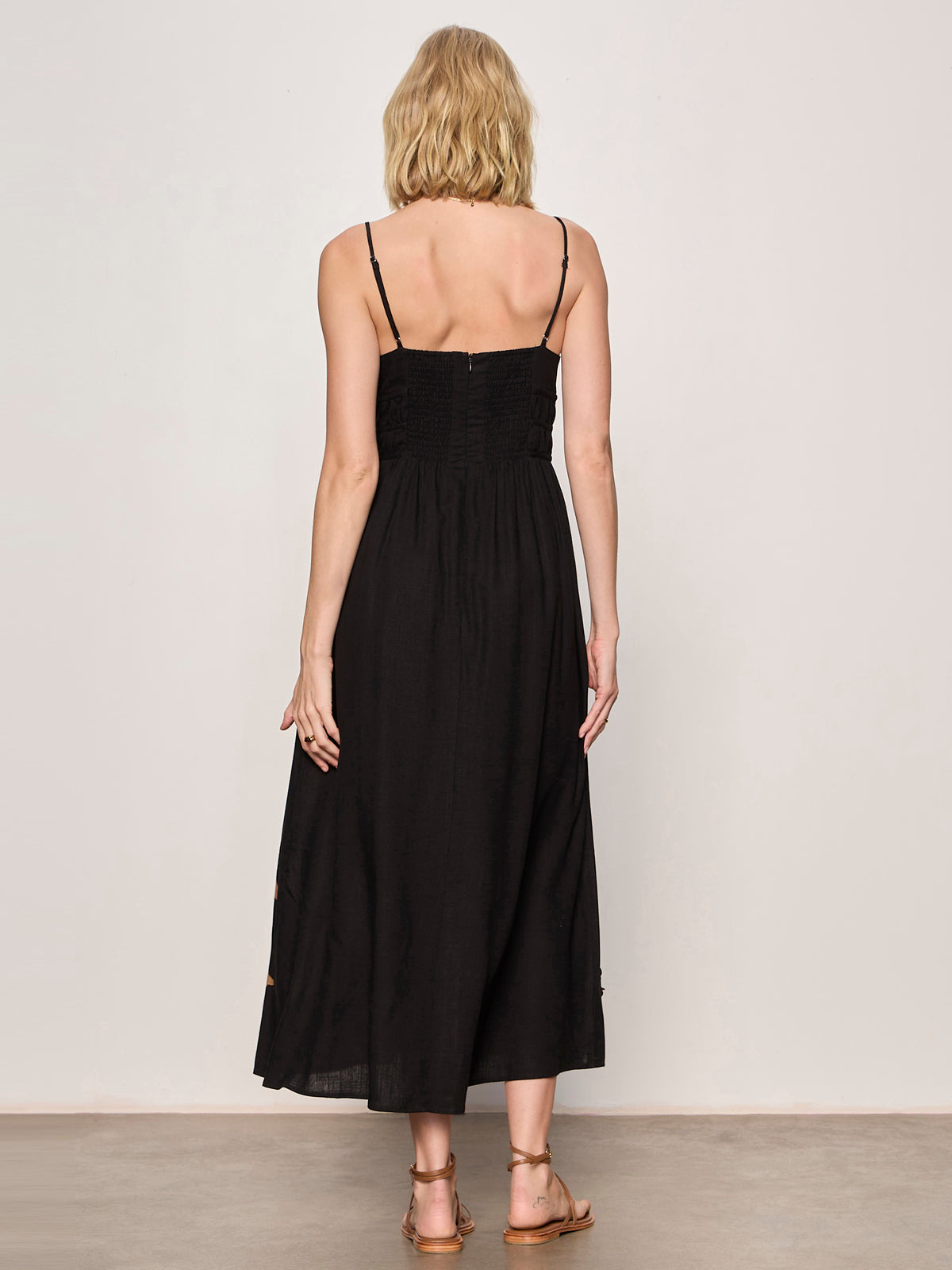 mira midi dress Milly Women's Mira Plaid Tie-Waist Midi-Dress - White Black