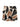The Sanctuary Clothing good time linen short in lotus petite sizing features a high-waisted fit and bold black and brown abstract pattern on white, shown from the front against a plain white background.