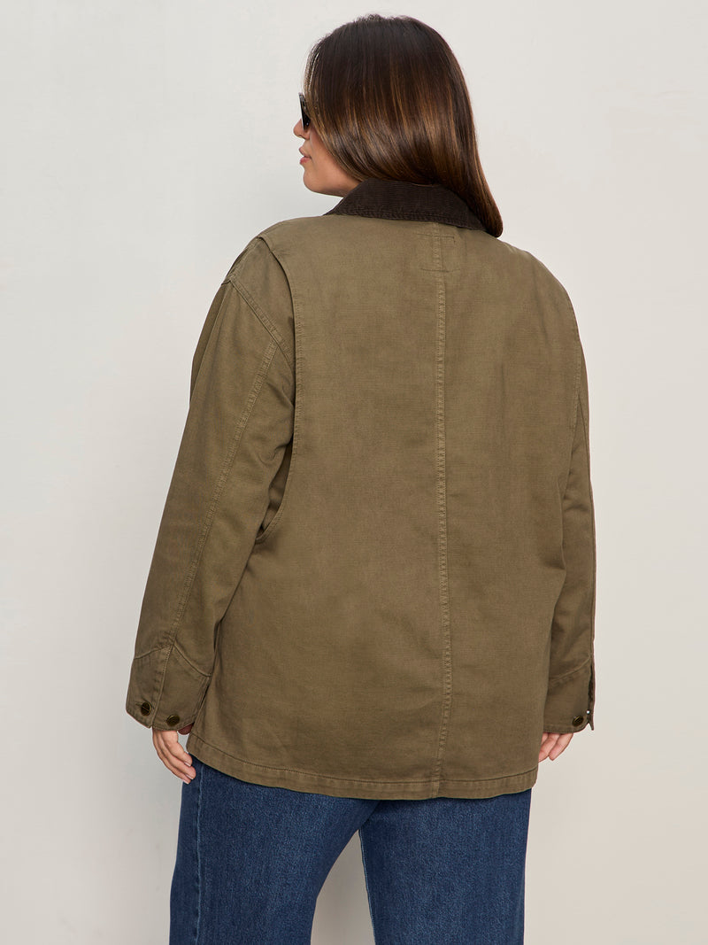 Barn Jacket Burnt Olive Extended Sizing alt 2