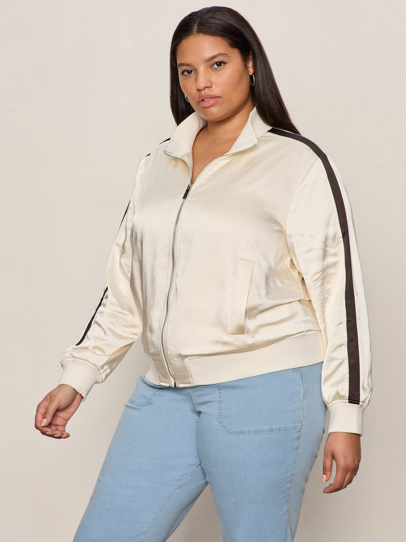 Satin Track Jacket Collagen Extended Sizing alt 3