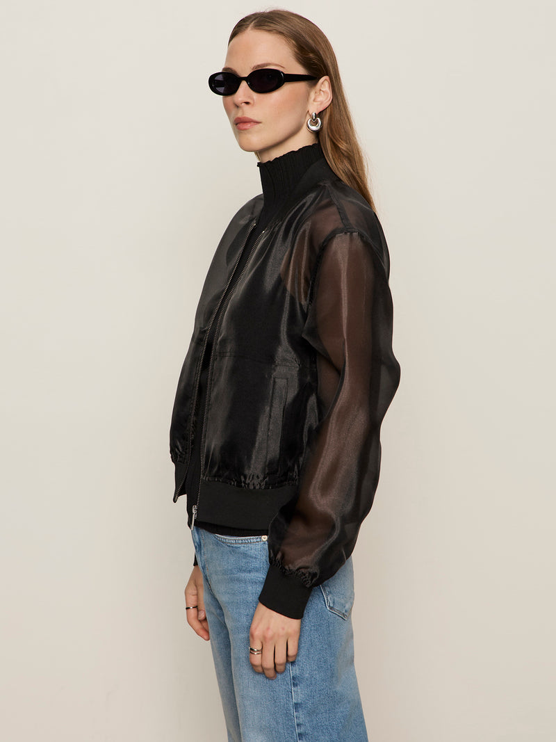 Shane Organza Bomber Black alt 2
