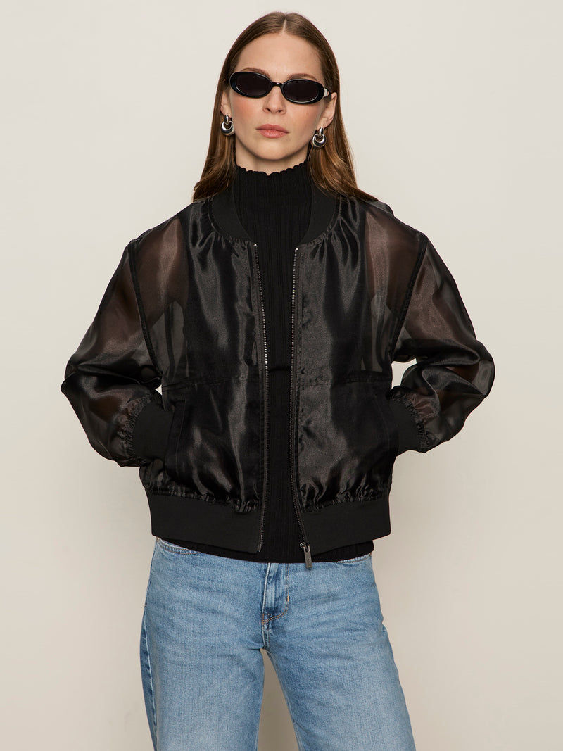 Shane Organza Bomber Black alt 1