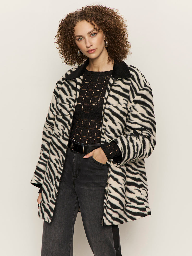 Soiree Barn Jacket Striking Zebra