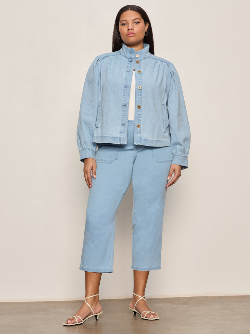 Charlotte Denim Jacket Whisper Extended Sizing alt 4