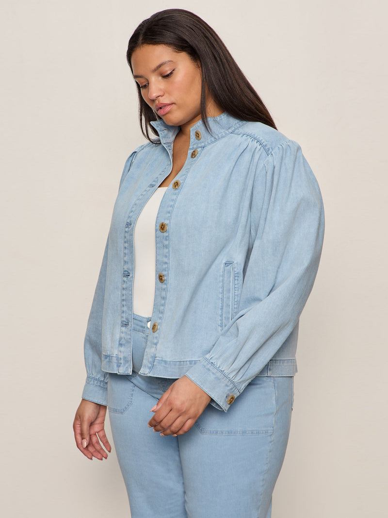 Charlotte Denim Jacket Whisper Extended Sizing alt 3