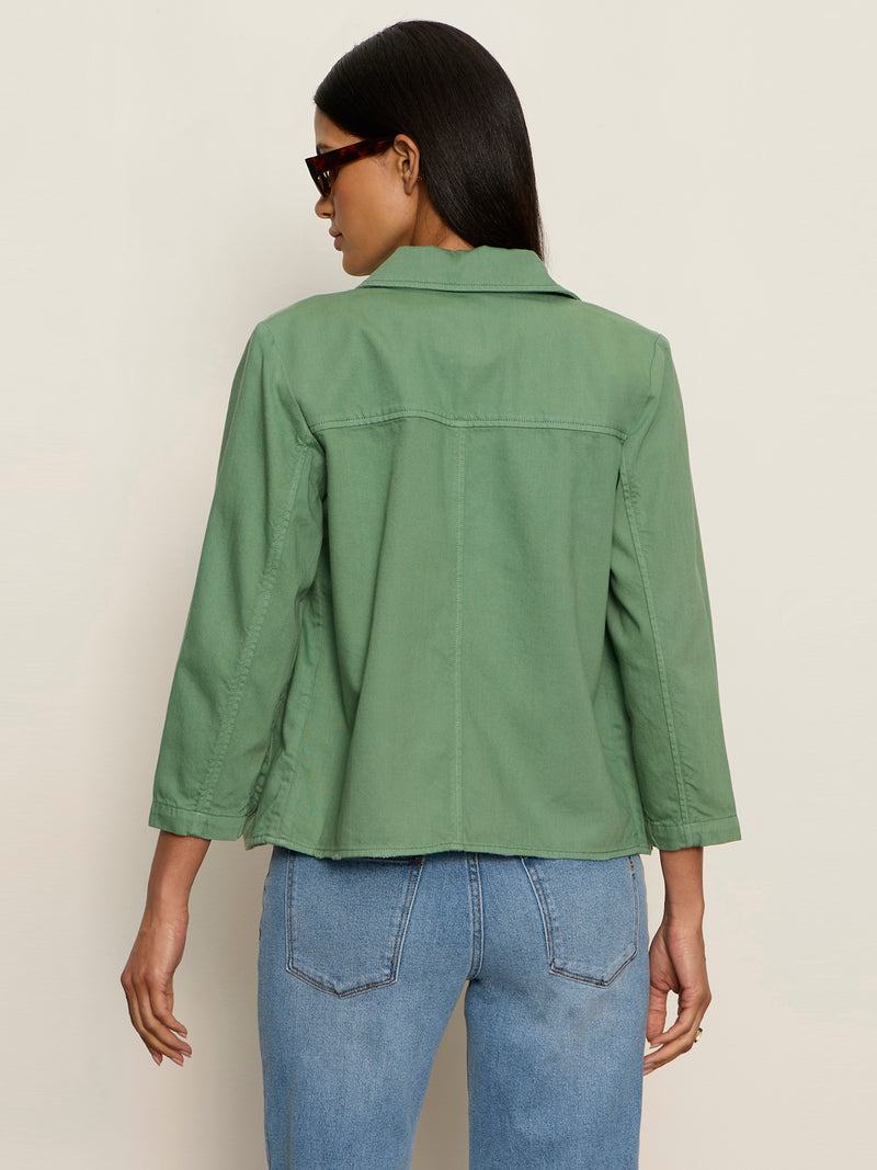 Crop Chore Jacket Green Juice alt 1
